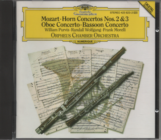CD「W.A.MOZART・Horn　Concertos　Noｓ.2＆3/Oboe　Concerto/Bassoon　Concerto」