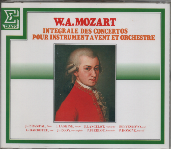 CD「モーツァルト　管楽器のための協奏曲全集」4枚組