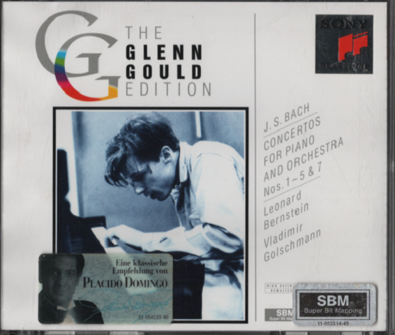 CD「J.S.Bach/GLENN　GOULD　Concertos For　Piano　and Orchestra」2枚組