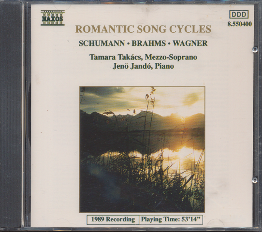 CD「ROMANTIC SONG CYCLES / SHUMANN・BRAHMS・WAGNER 」