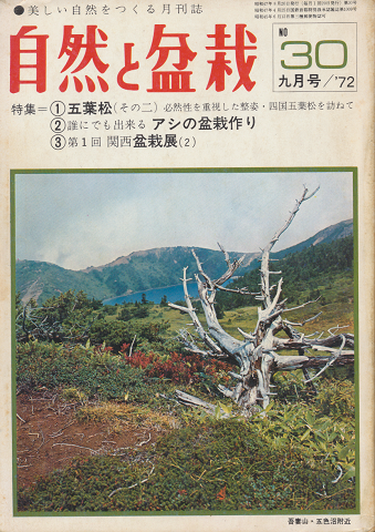 自然と盆栽 : 美しい自然をつくる月刊誌　第30号　1972年9月号