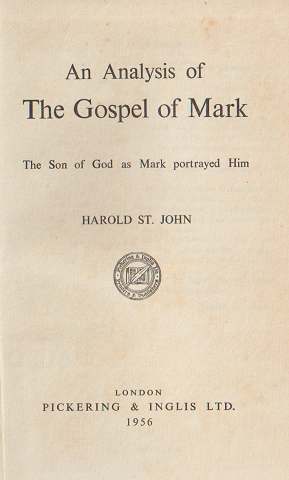 An Analysis of The Gospel of Mark