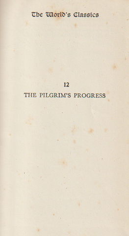 THE PILGRIM'S PROGRESS