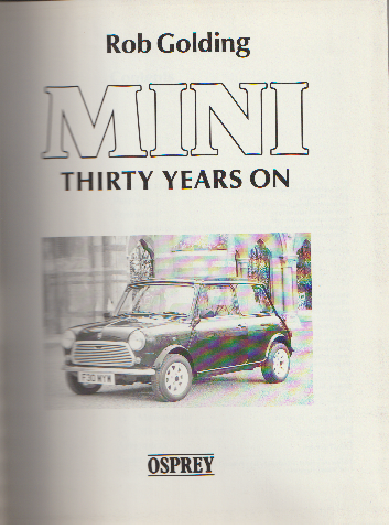 Mini Thirty Years On 1959-1989