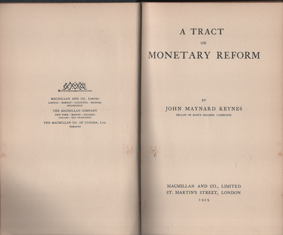 A　TRACT　ON MONETARY　REFORM