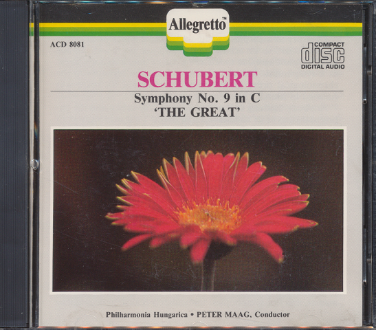 CD「SCHUBERT：Symphony No.9　in C