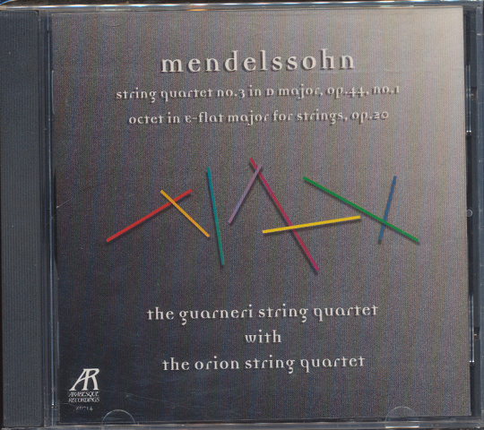 CD「mendelssohn / string quartet no.3 in D major 」
