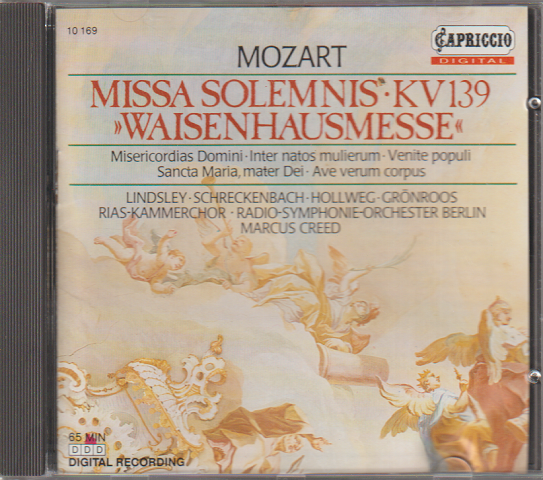 CD「 MOZART MISSA SOLEMNIS・KV139 WAISENHAUSMESSE 」